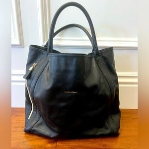 See by Chloe black leather shoulder bag